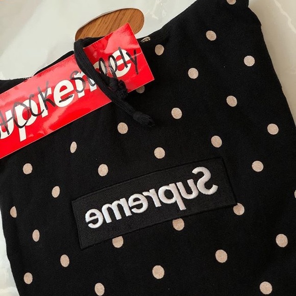 supreme comme des garcons polka dot hoodie